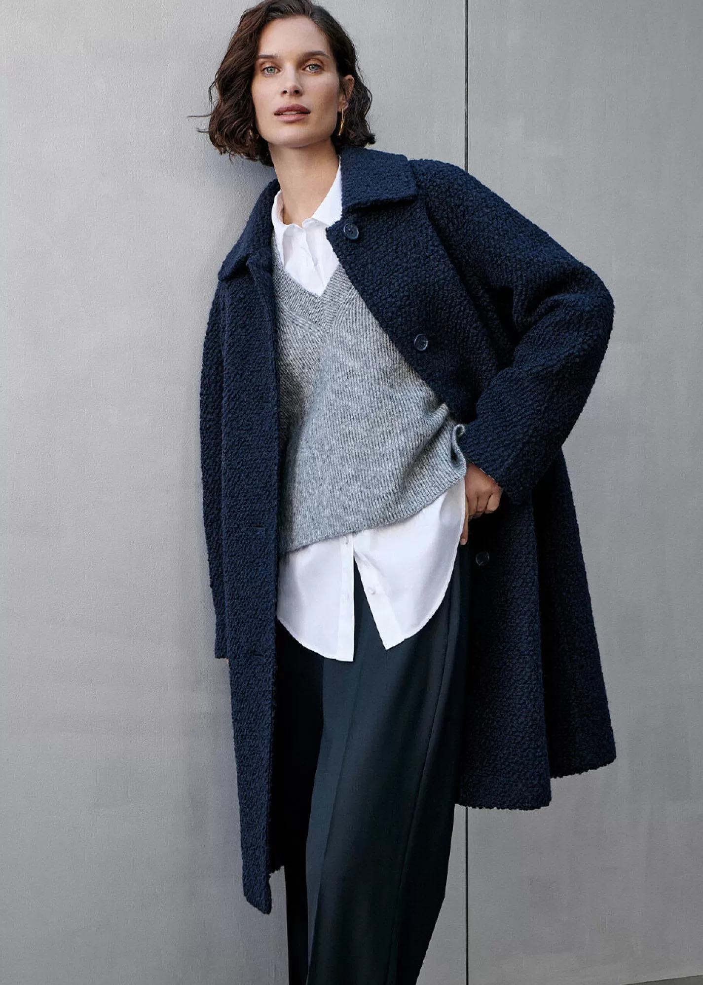 Whistles Coats & Jackets*Romy Boucle Coat Navy