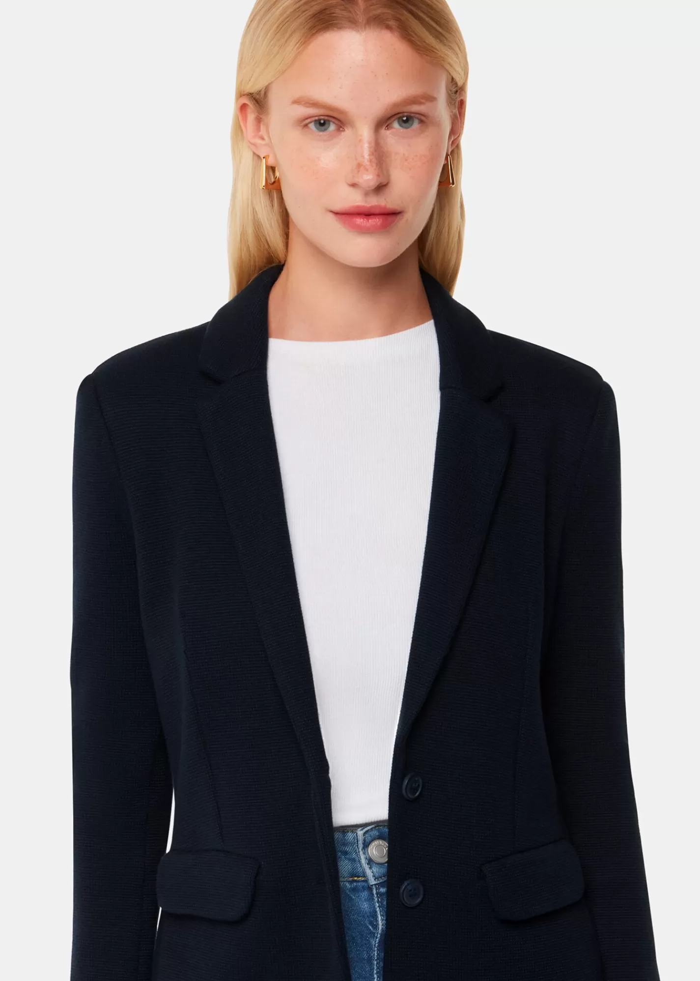 Whistles Tailoring | Coats & Jackets*Slim Jersey Jacket Navy