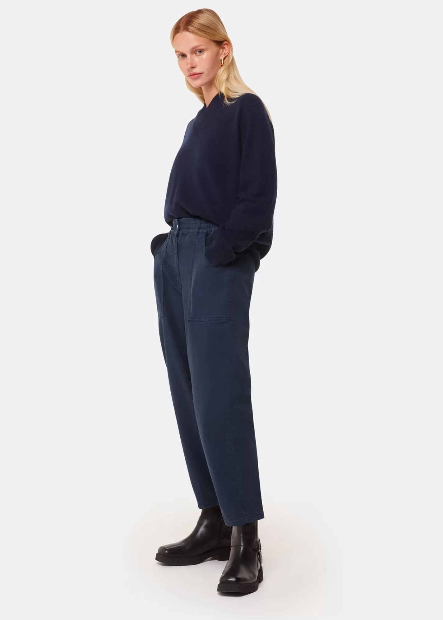 Whistles Trousers*Tessa Casual Trouser Navy