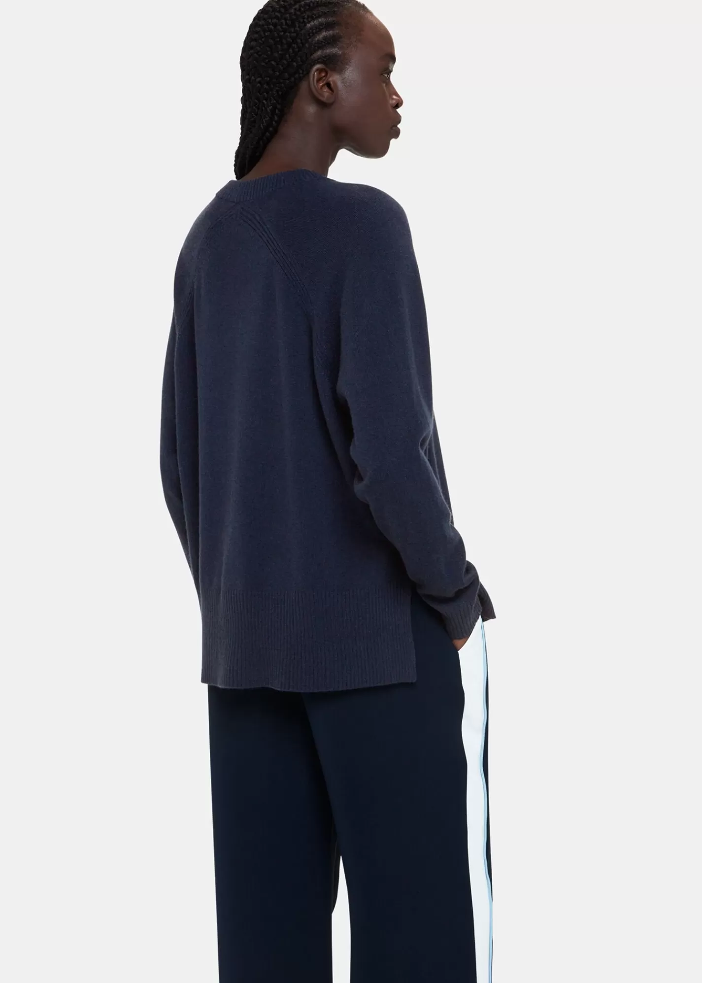 Whistles Knitwear & Cashmere*Ultimate Cashmere Crew Neck Navy