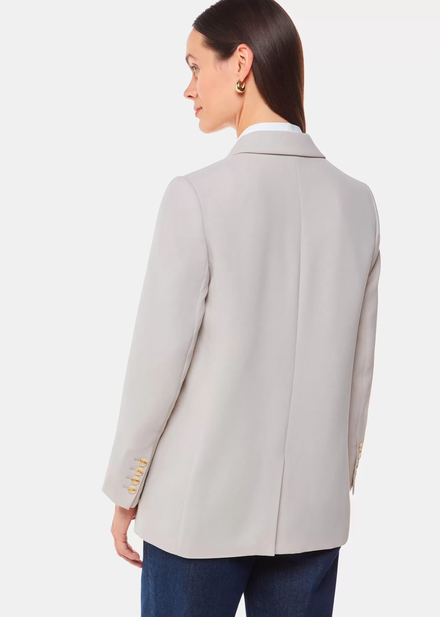 Whistles Tailoring | Coats & Jackets*Crepe Boyfriend Blazer Neutral