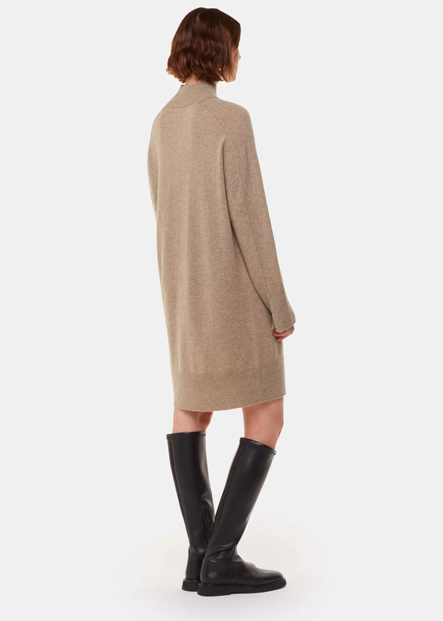 Whistles Knitwear & Cashmere | Dresses*Cashmere Funnel Neck Dress Oatmeal