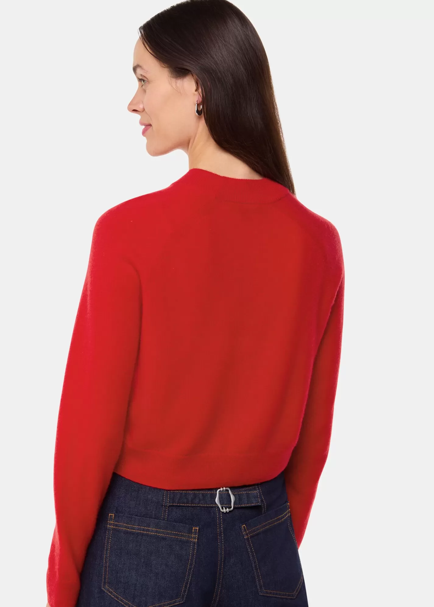 Whistles Knitwear & Cashmere*Cashmere Crop Crew Red