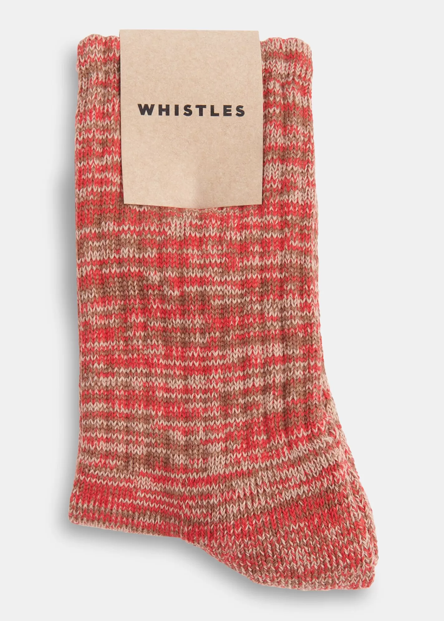 Whistles Socks & Tights*Red Chunky Marl Socks Red/Multi