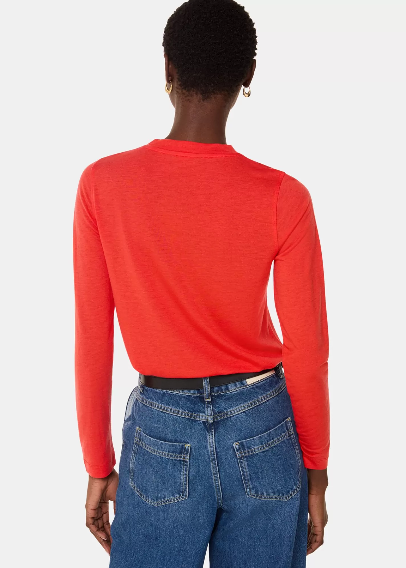 Whistles T-Shirts | Tops*Wool Blend Crew Neck Top Red