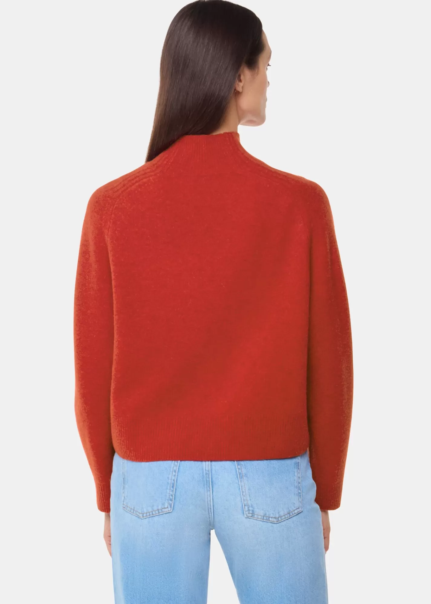 Whistles Knitwear & Cashmere*Wool Funnel Neck Knit Red