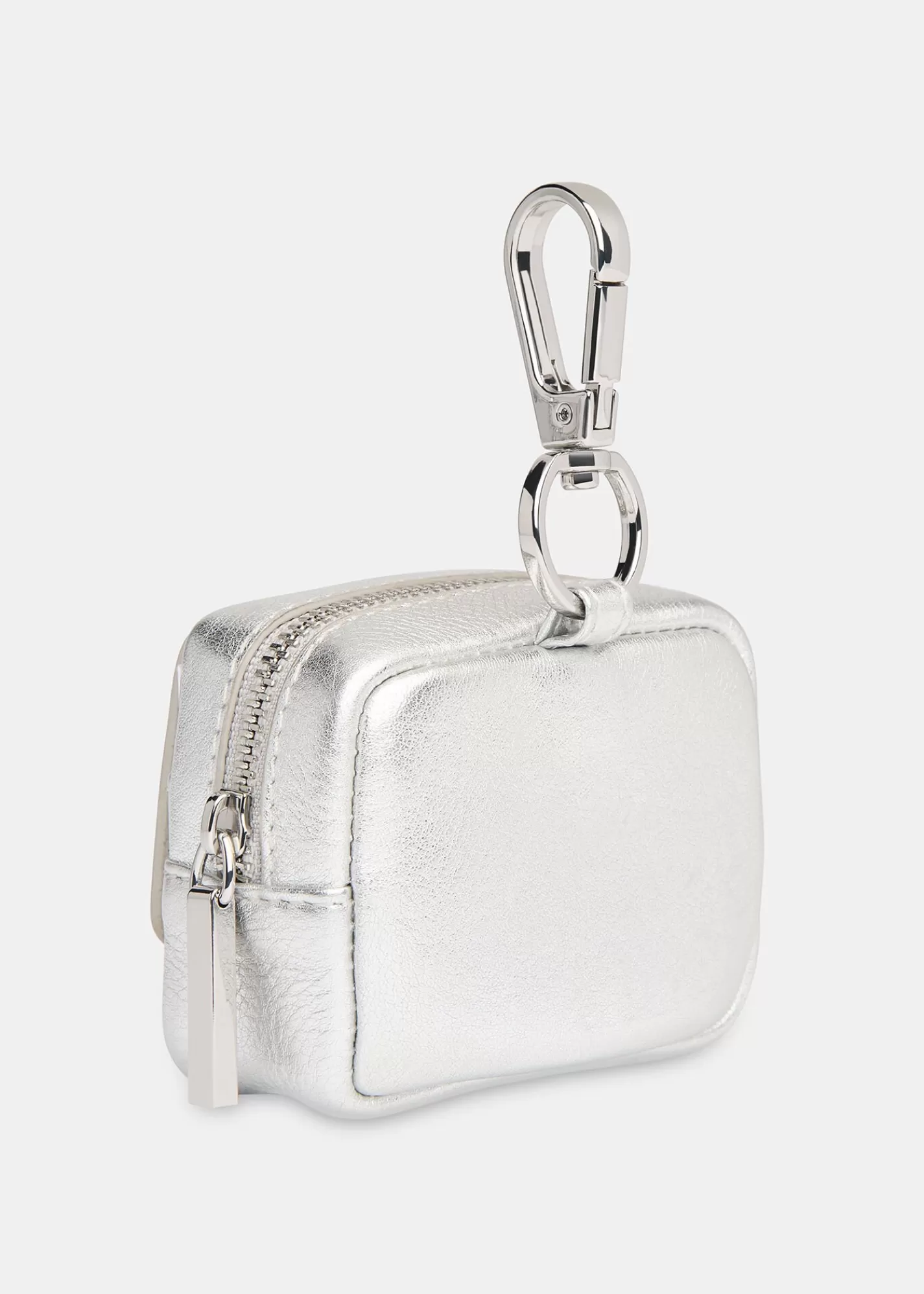 Whistles Leather*Bibi Keyring Silver