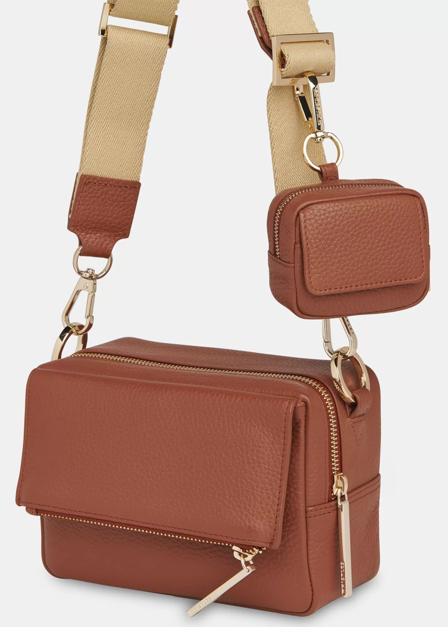 Whistles Bibi Bags | Leather*Bibi Keyring Tan