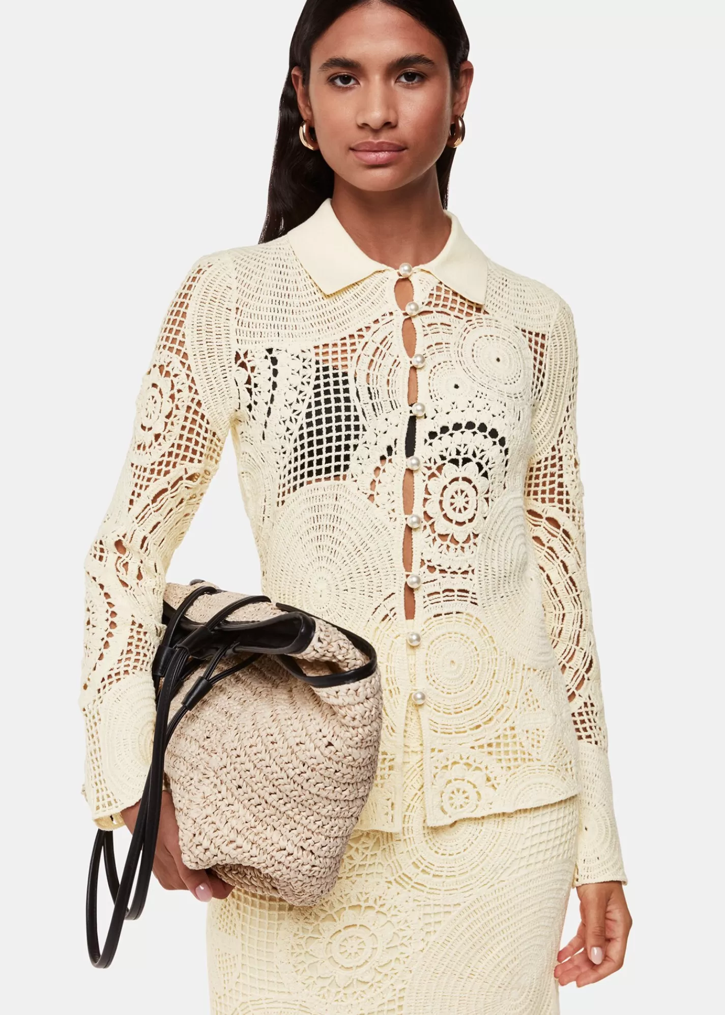 Whistles Shirts & Blouses | Tops*Crochet Circle Shirt Yellow